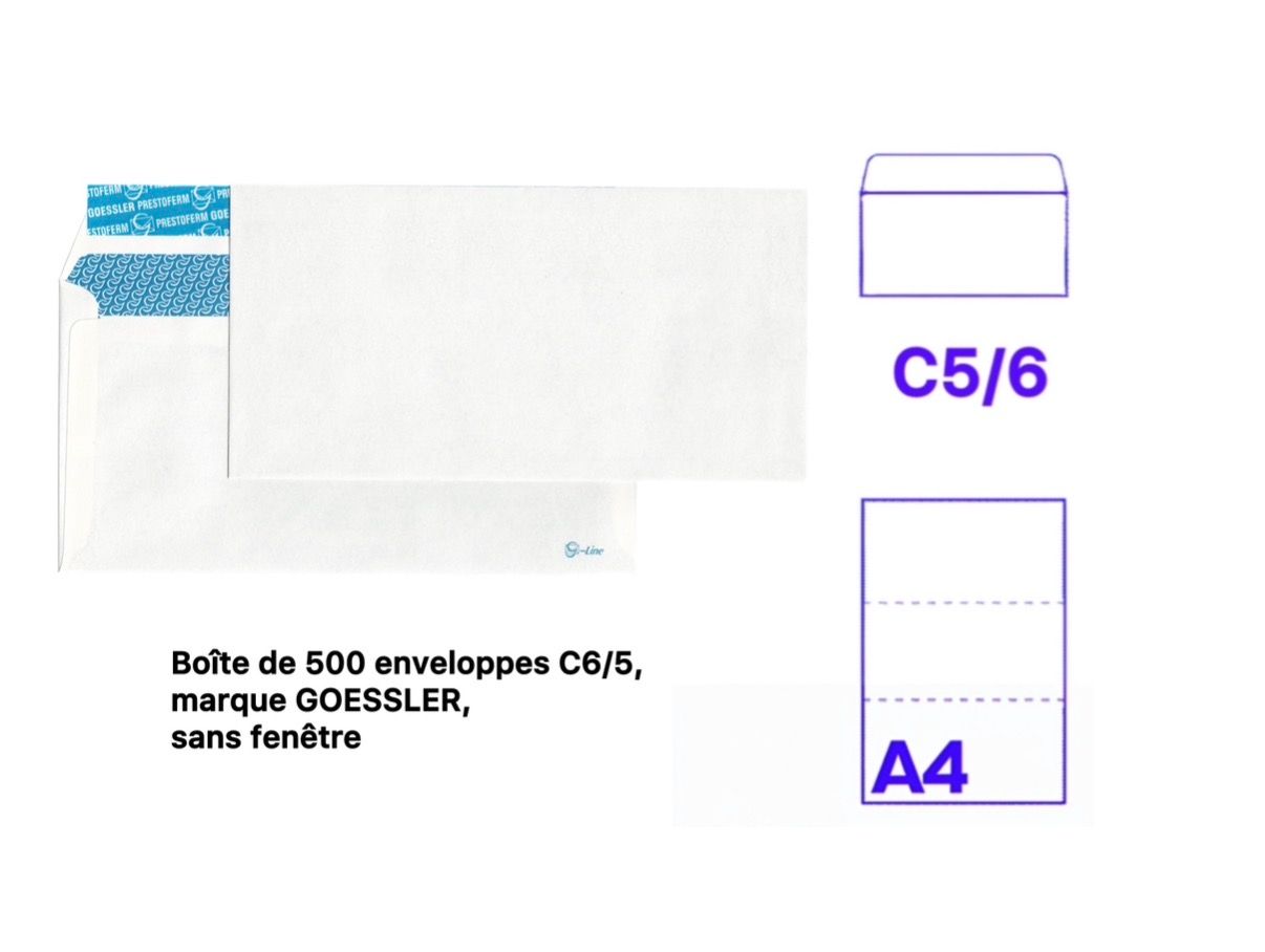 Goessler: Boîte de 500 Enveloppes C6/5 - Neuves! - photo 1 sur TheSwissDeal