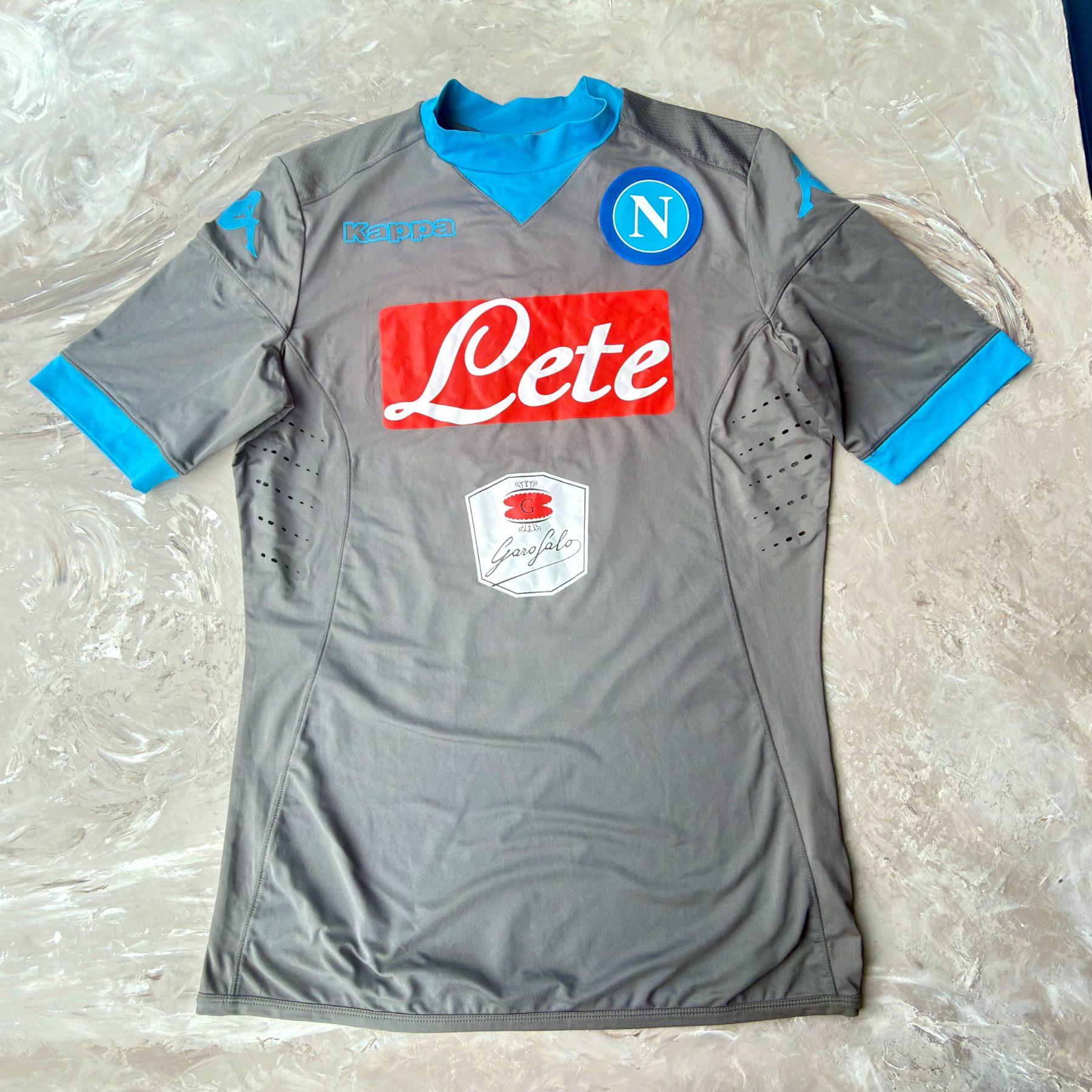 Maillot Napoli Kappa 2017-18 Third Gris Bleu Lete Garofalo L - photo 1 sur TheSwissDeal