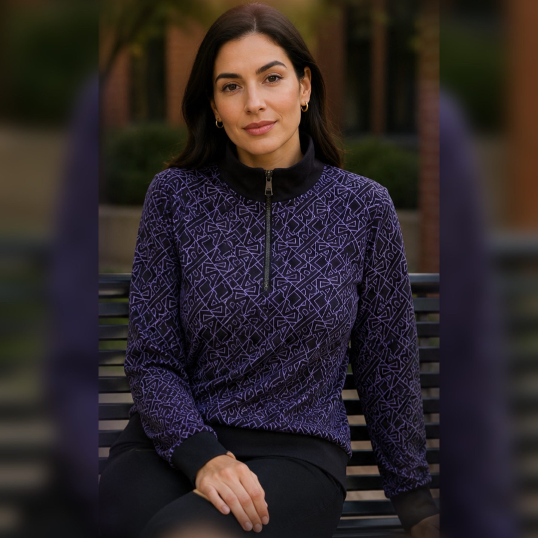 Sweat Femme Karl Lagerfeld Noir & Violet